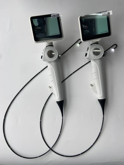 Videoendoscopio flessibile con estremità distale da 2,8 mm, canale operativo da 1,2 mm, deflessione di 180 gradi, display da 3,5